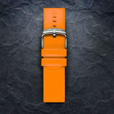 PURE Dark Orange Strap, Silver Buckle