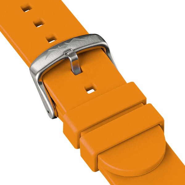 PURE Dark Orange Strap, Silver Buckle