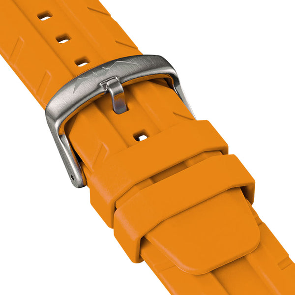 OCEAN Dark Orange Strap, Silver Buckle